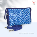 Boho Handmade Tie Dye Algodão Crossbody Maquiagem Bolsa